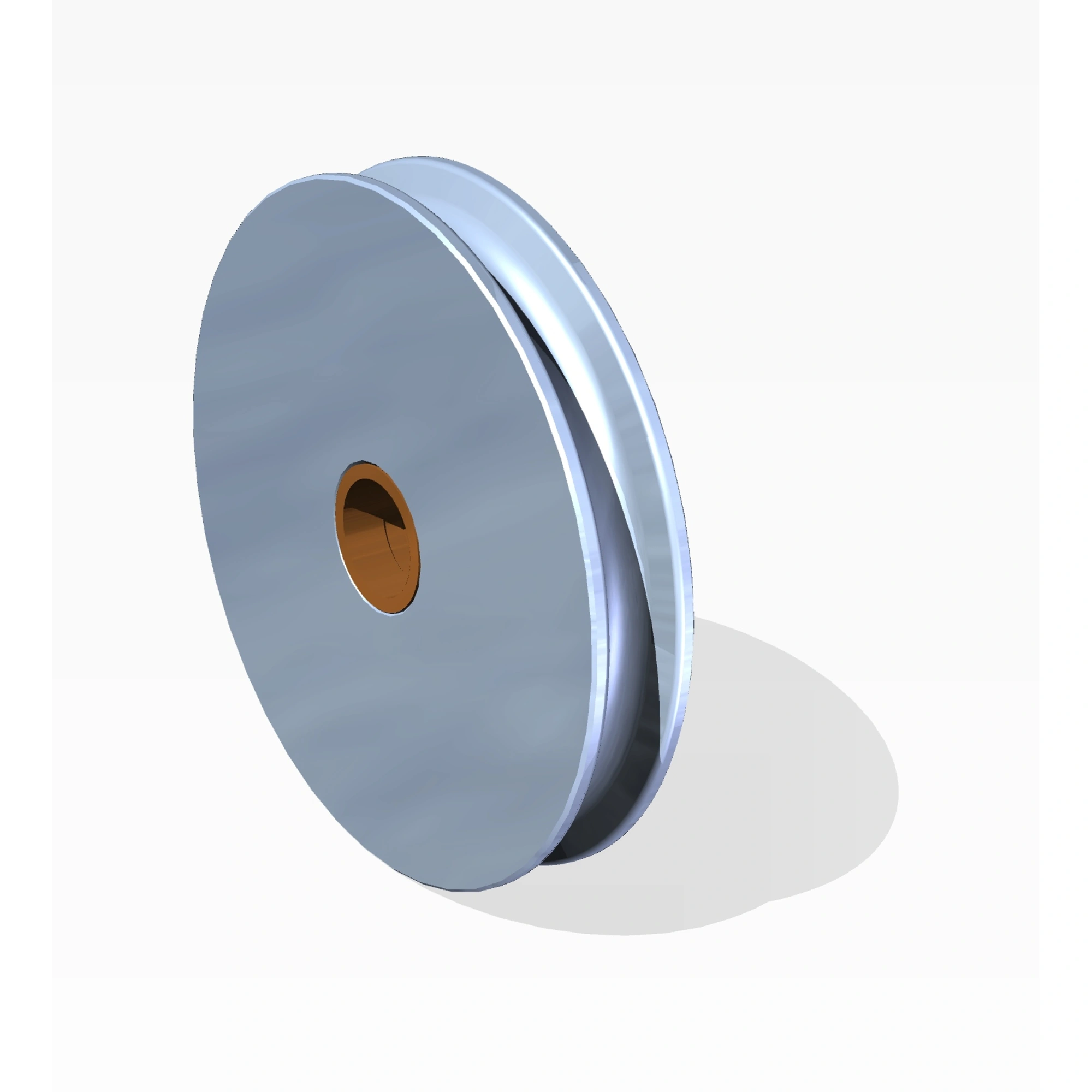 Poulie 12 po avec bague aluminium bronze (pour cable 1 po) (zinc clair)