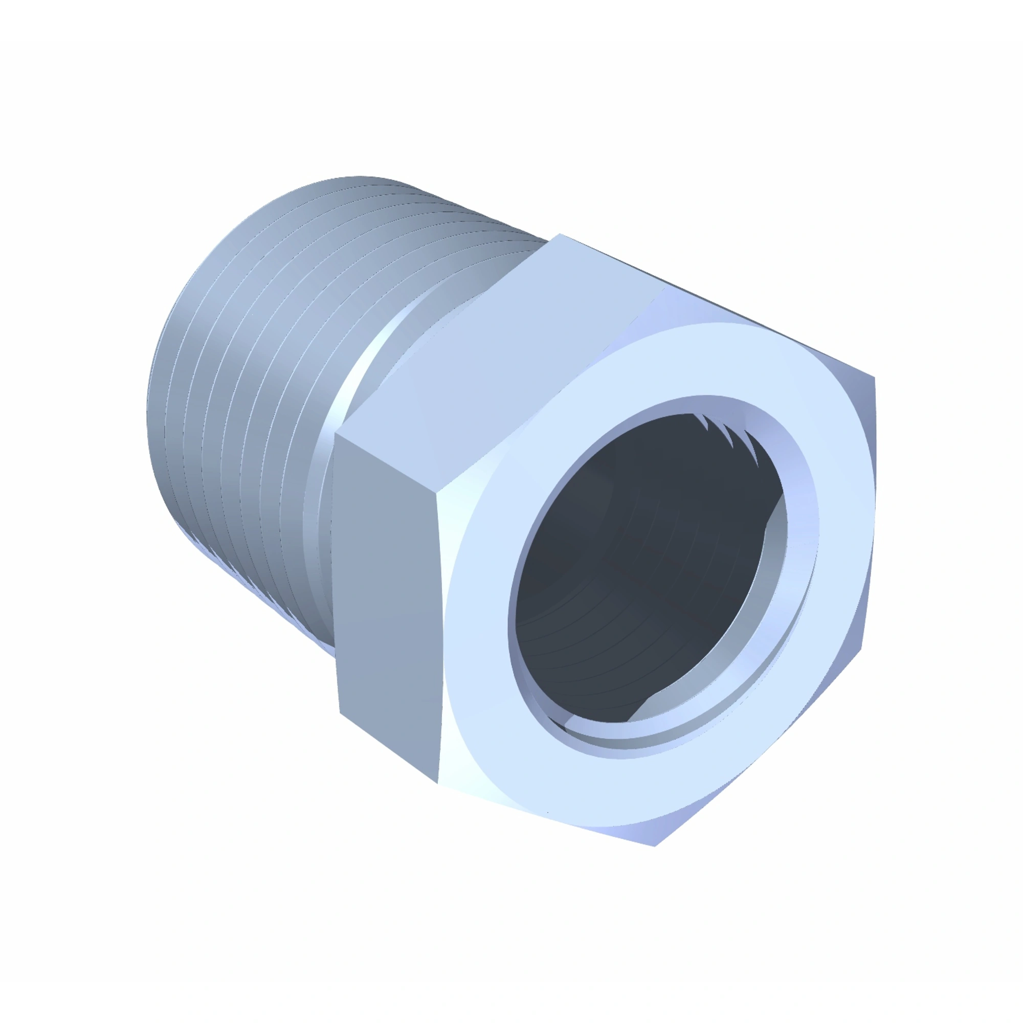 Adaptateur hydraulique reduit bushing 1/2 po npt-m x 1/4 po npt-f