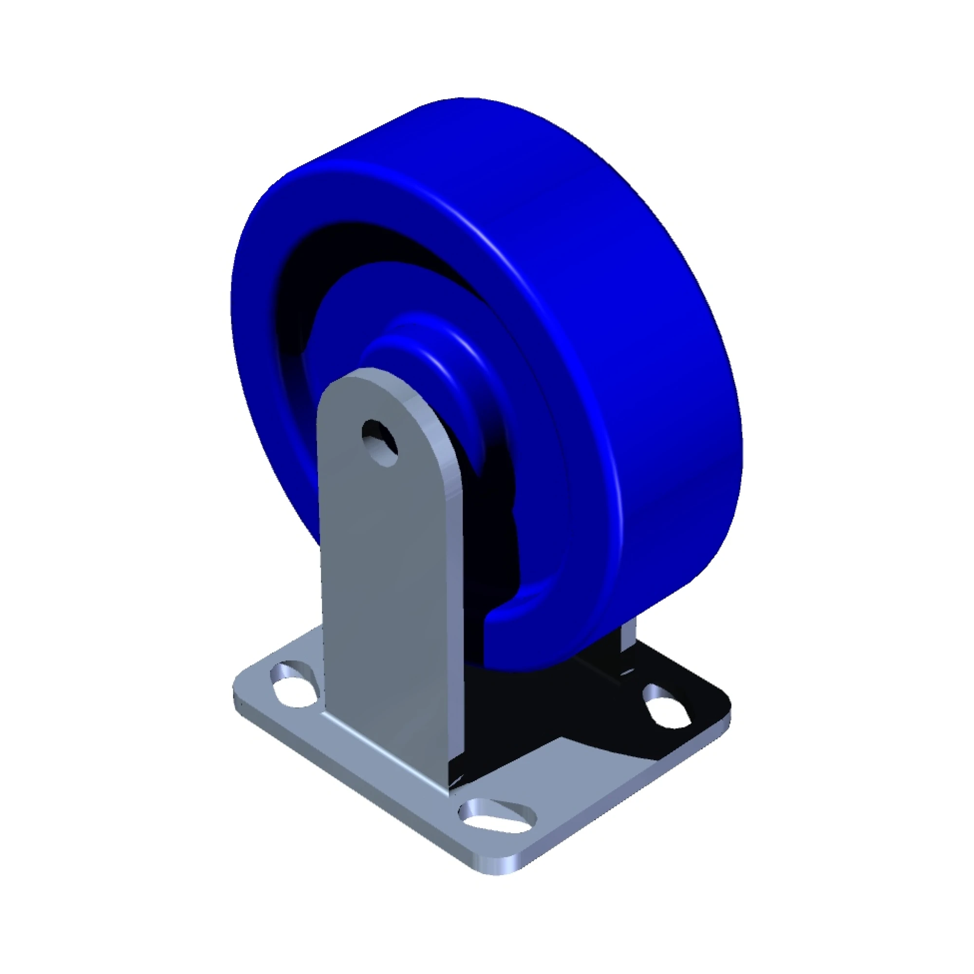 ROUE FIXE, 6&Prime; x 2&Prime;, SANS FREIN, RÉSILEX, BLEU, CAP. 880 LBS