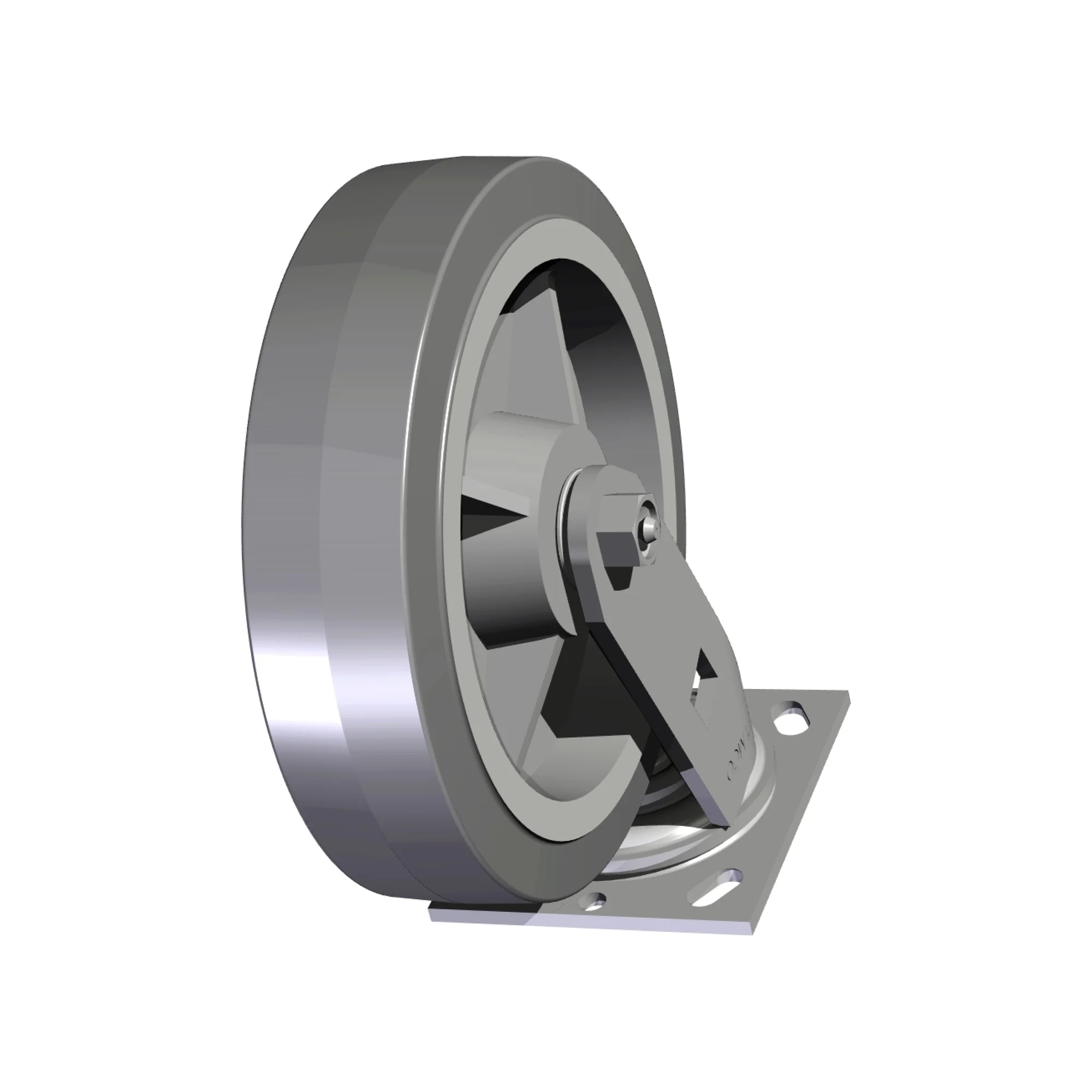 Roue pivot. 8&Prime; bleu rubber avec bearing de precision