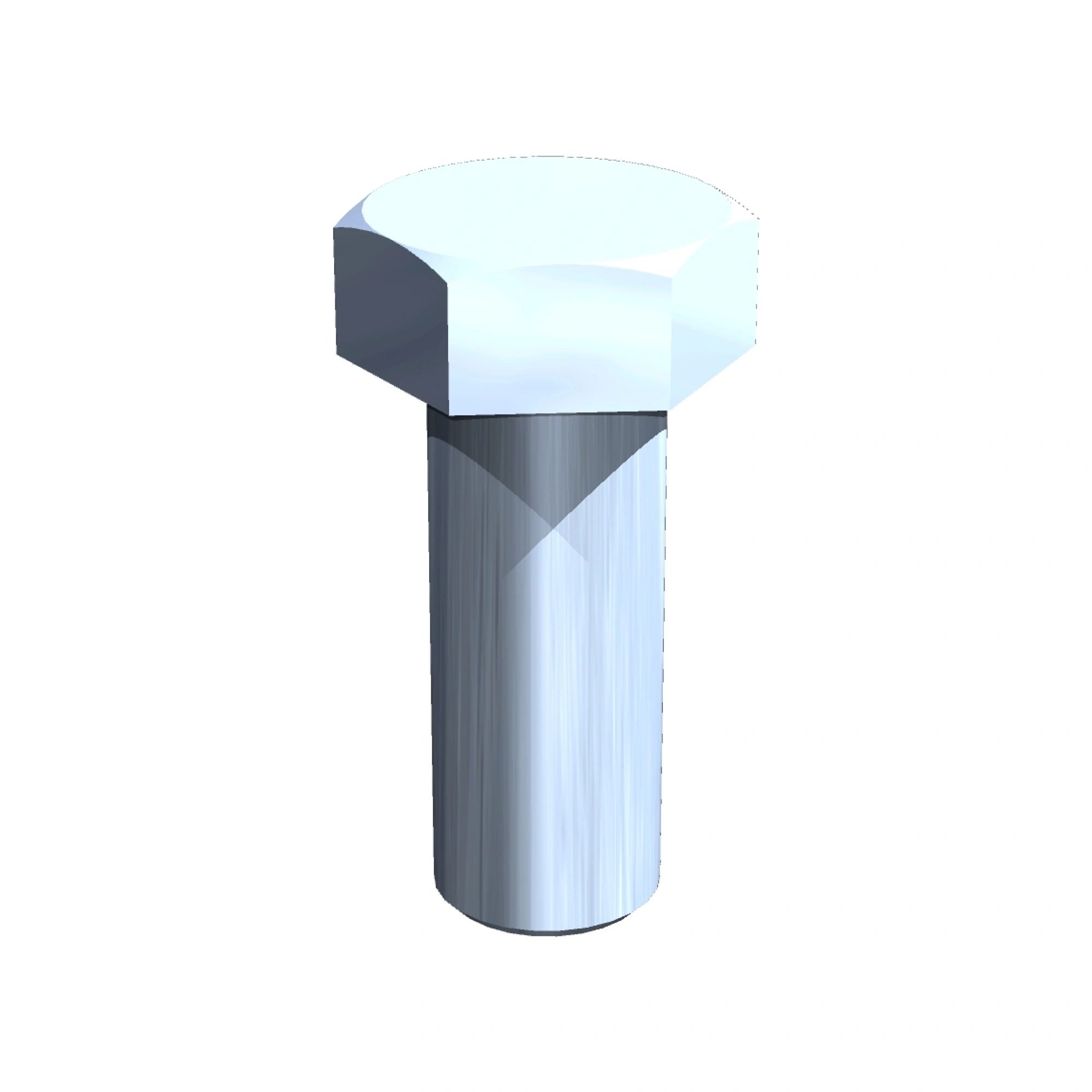 Boulon hex zinc 1 po x 2 1/2 po grade 5 nc