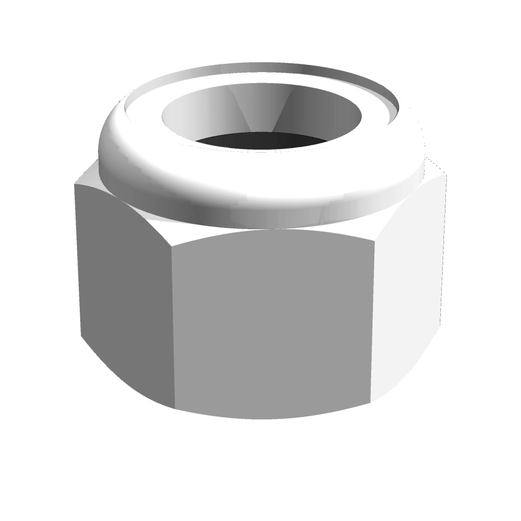 Ecrou hex nylon zinc 3/8 po -16 nc grade 5
