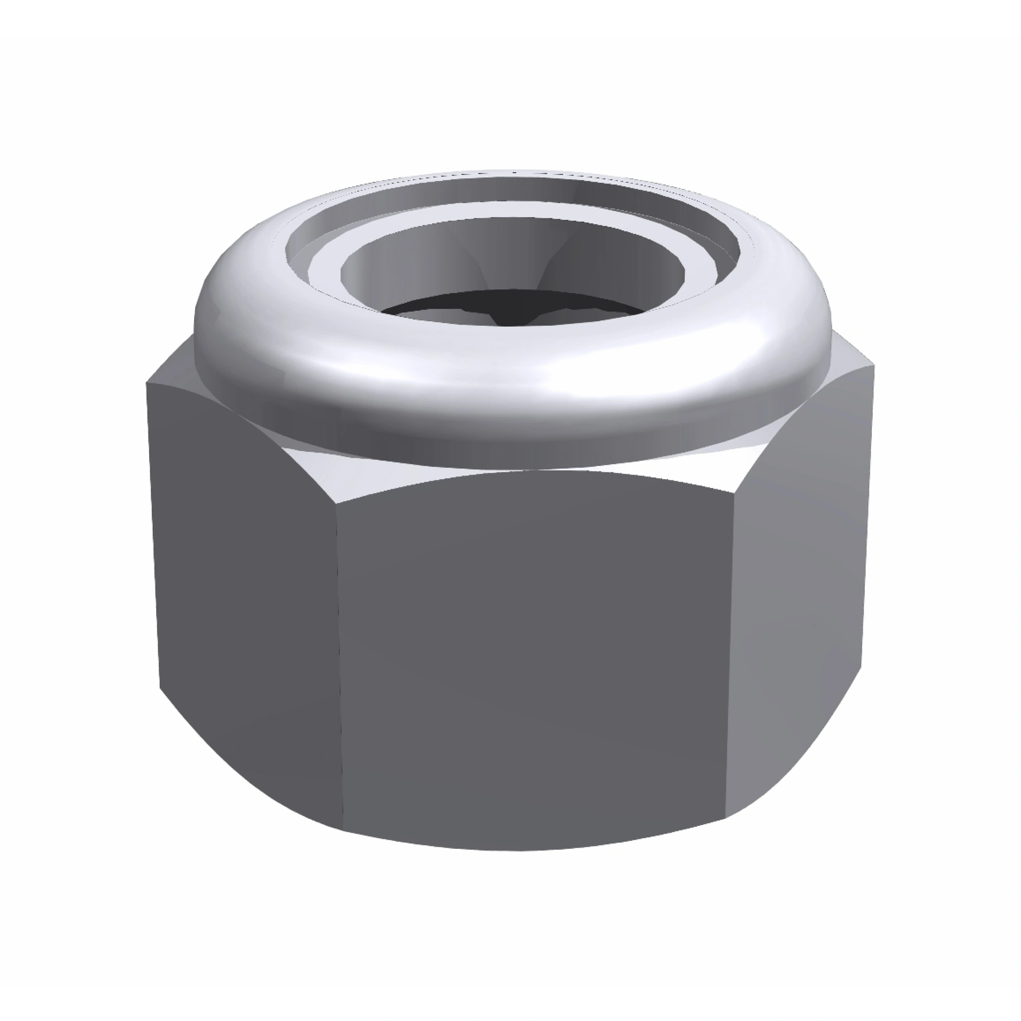 Ecrou hex nylon zinc 1/2 po grade 8 nc